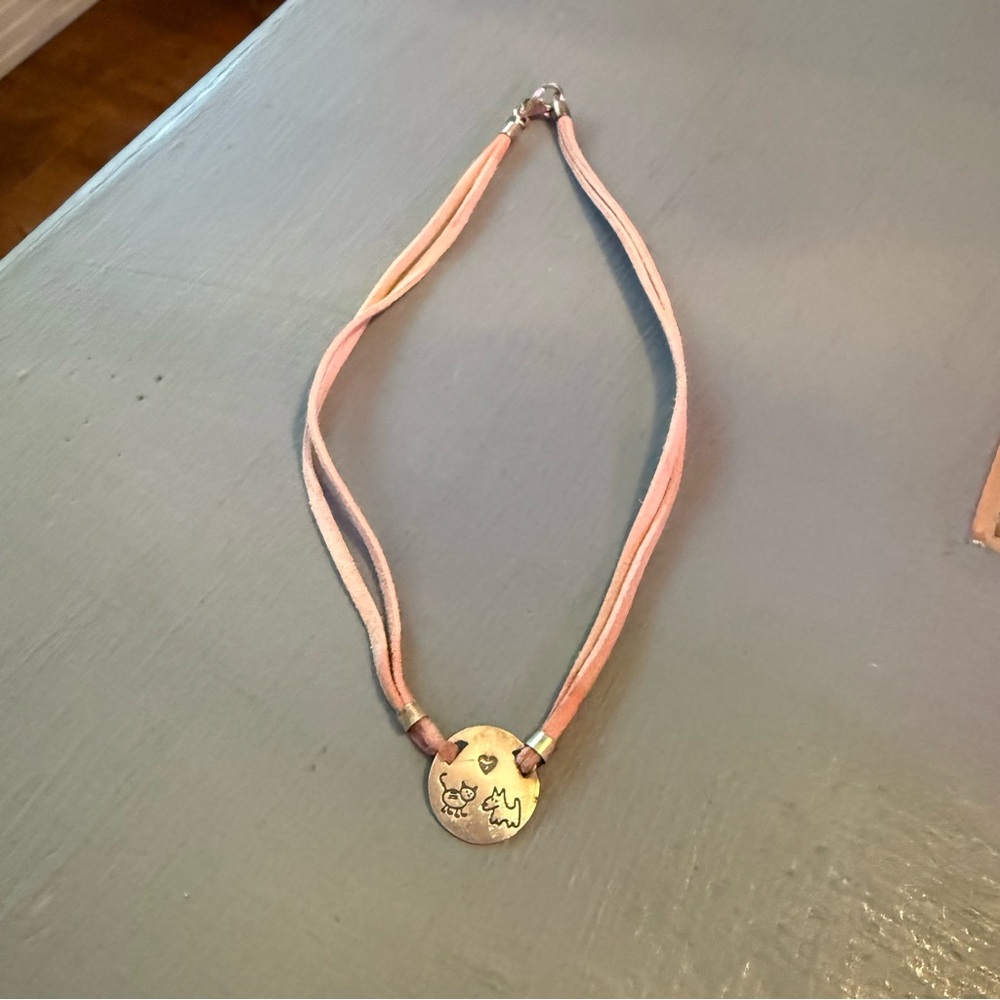 Silpada Dog & Cat 925 Sterling Silver Pendant Leather Necklace - Picture 4 of 7